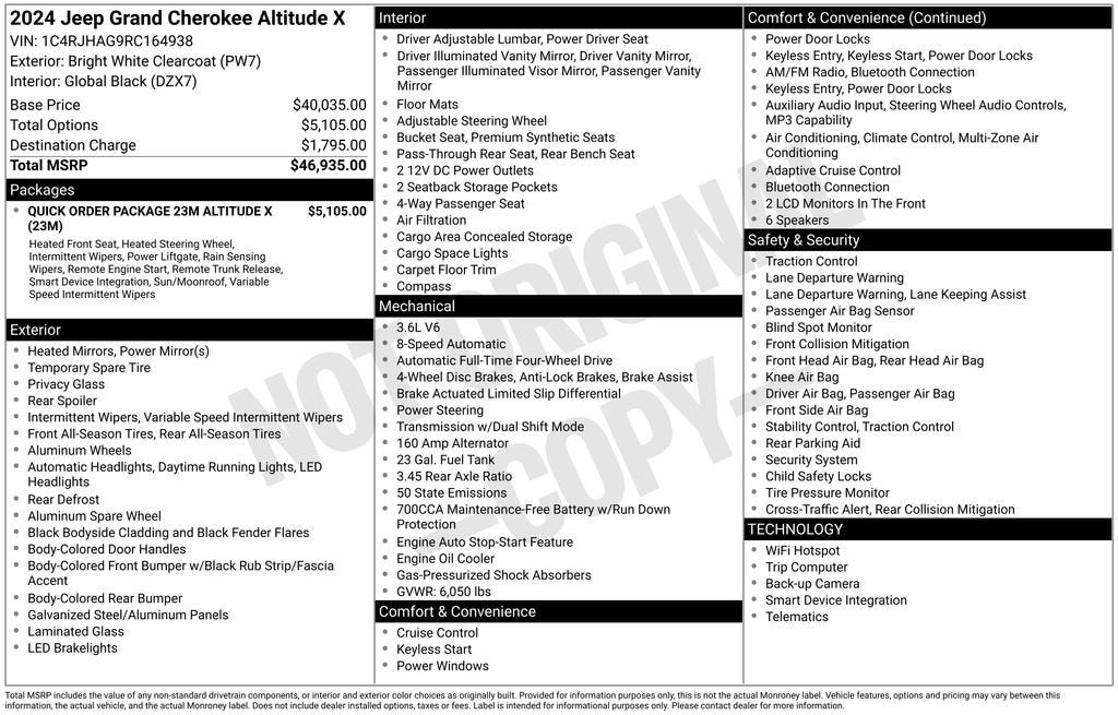 2024 Jeep Grand Cherokee Altitude X 4x4
