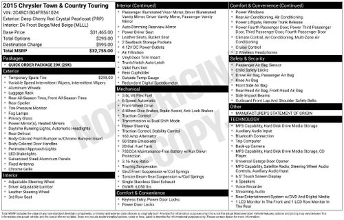 2015 Chrysler Town & Country Touring