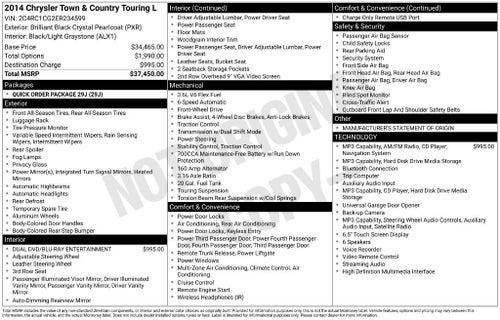 2014 Chrysler Town & Country Touring-L