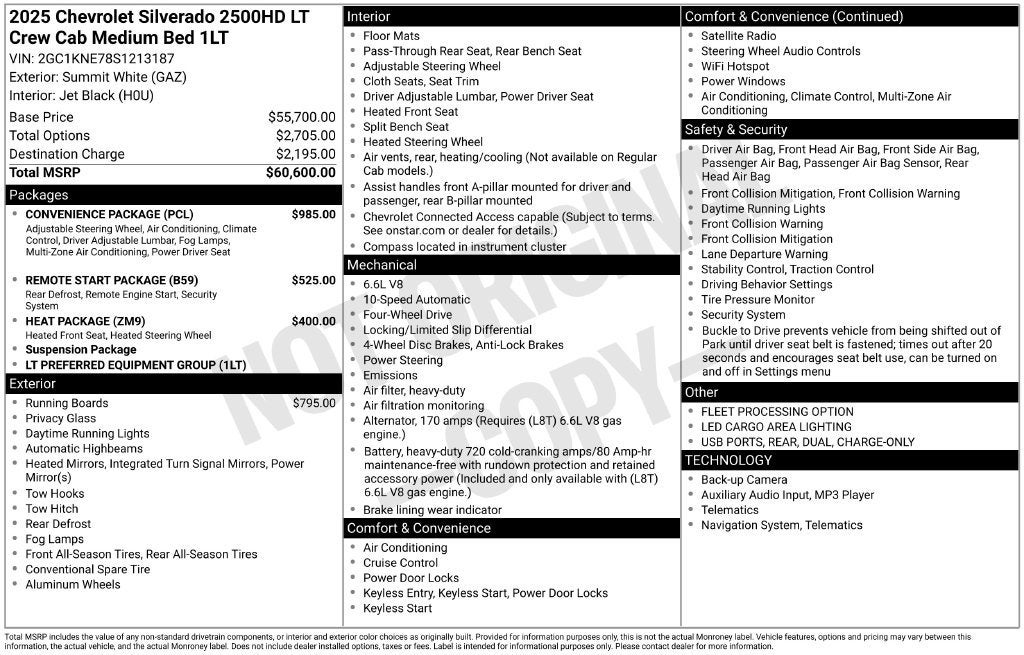 2025 Chevrolet Silverado 2500 HD LT