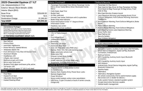 2025 Chevrolet Equinox LT