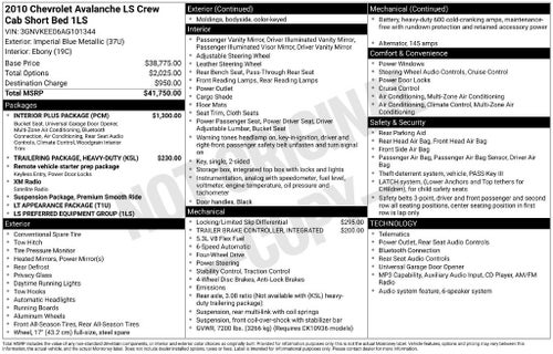 2010 Chevrolet Avalanche LS