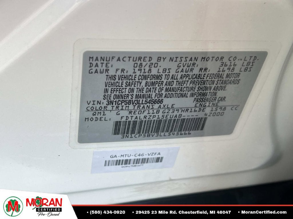 2020 Nissan Kicks S