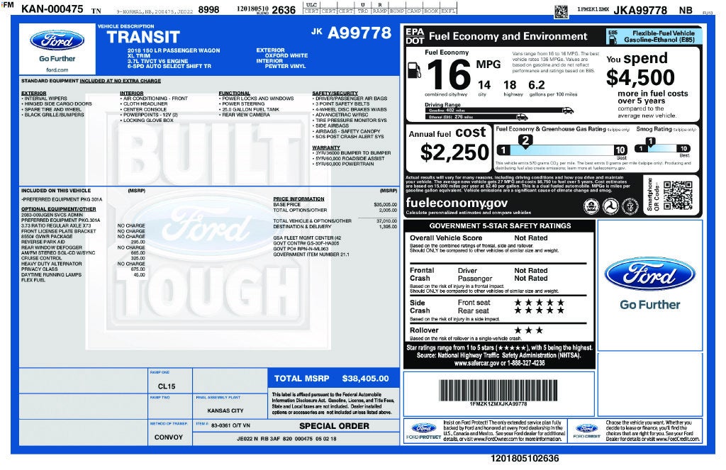 2018 Ford Transit-150 XL