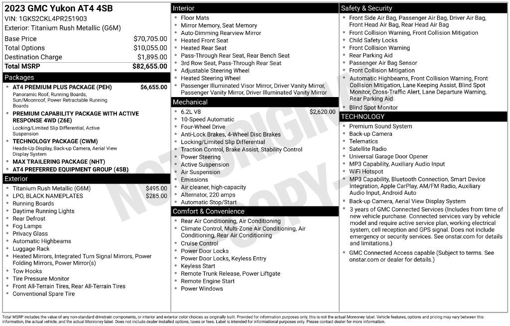 2023 GMC Yukon AT4