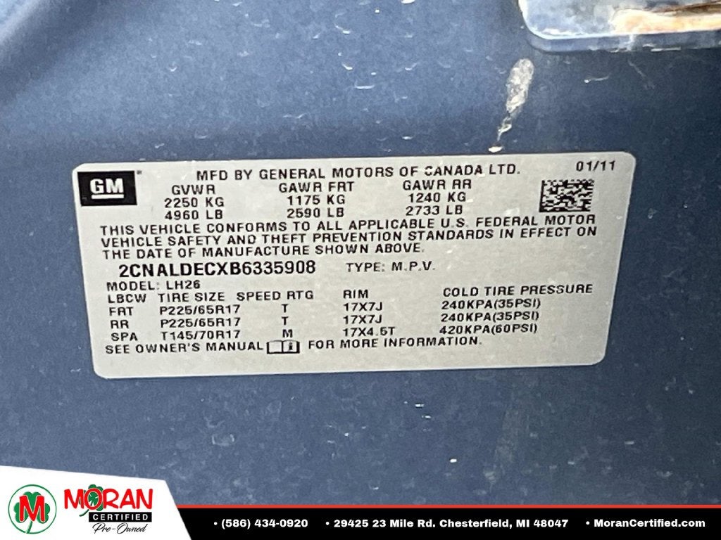 2011 Chevrolet Equinox LT 1LT