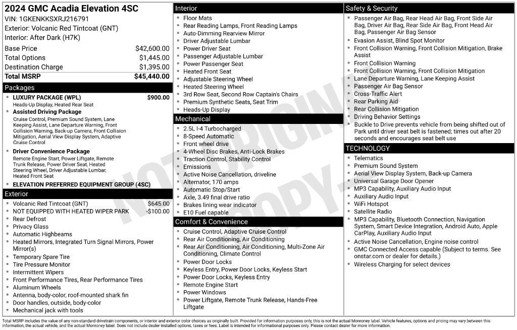 2024 GMC Acadia Elevation - Photo 20