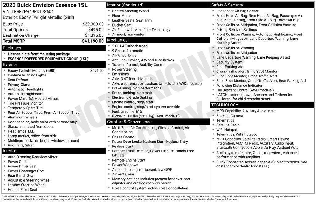 2023 Buick Envision Essence
