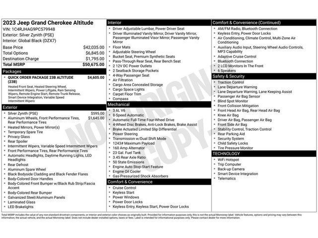 2023 Jeep Grand Cherokee Altitude