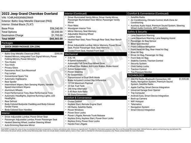2022 Jeep Grand Cherokee Overland