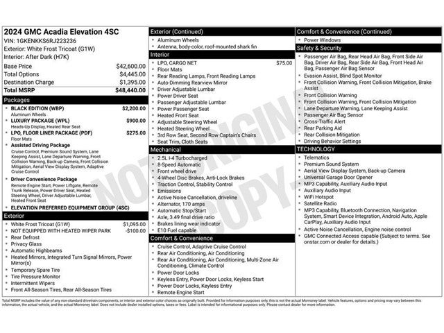 2024 GMC Acadia Elevation