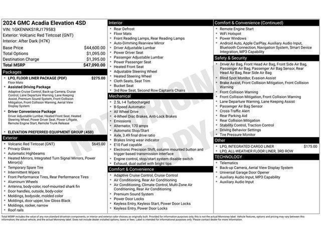2024 GMC Acadia AWD Elevation
