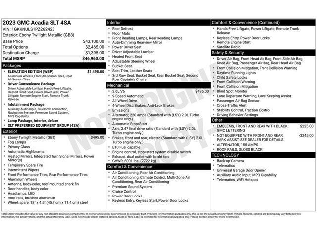 2023 GMC Acadia SLT