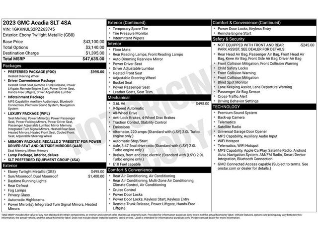 2023 GMC Acadia SLT