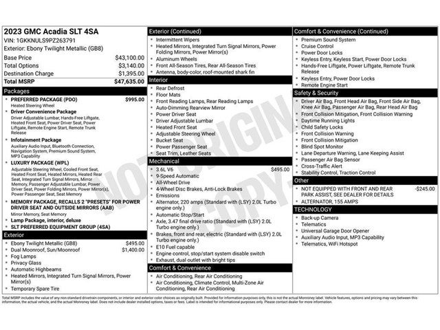 2023 GMC Acadia SLT