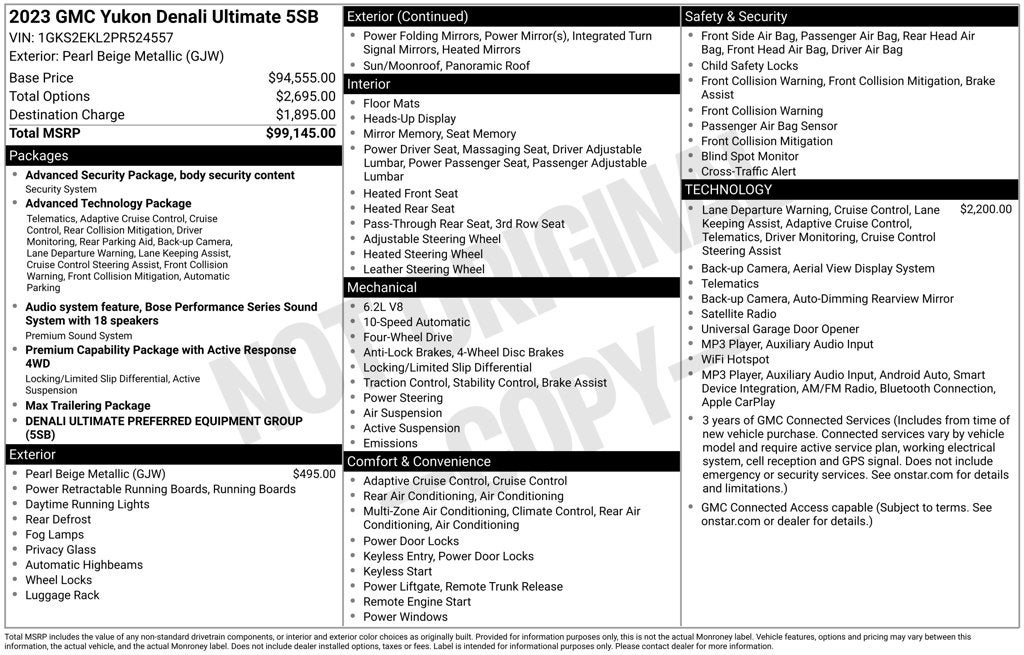 2023 GMC Yukon Denali Ultimate