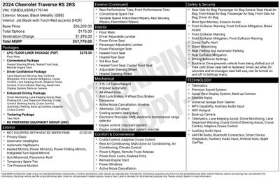 2024 Chevrolet Traverse RS