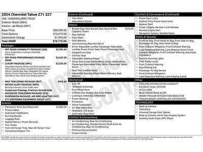 2024 Chevrolet Tahoe Z71