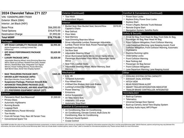 2024 Chevrolet Tahoe Z71