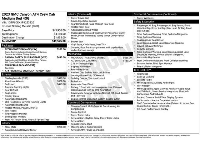 2023 GMC Canyon 4WD AT4