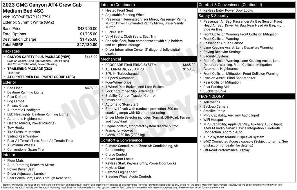 2023 GMC Canyon AT4
