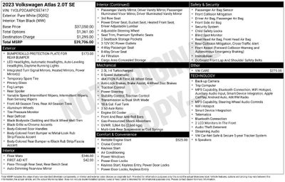 2023 Volkswagen Atlas 2.0T SE
