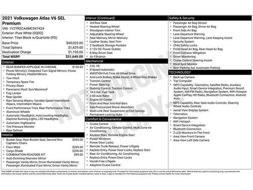 2021 Volkswagen Atlas SEL Premium