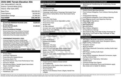 2026 GMC Terrain Elevation