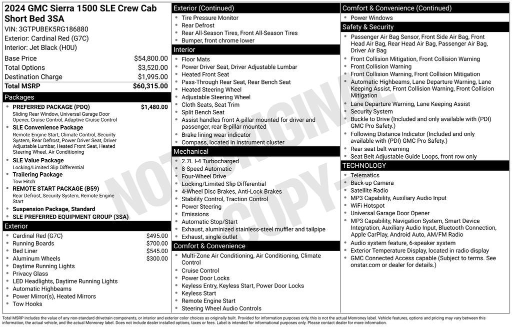 2024 GMC Sierra 1500 SLE