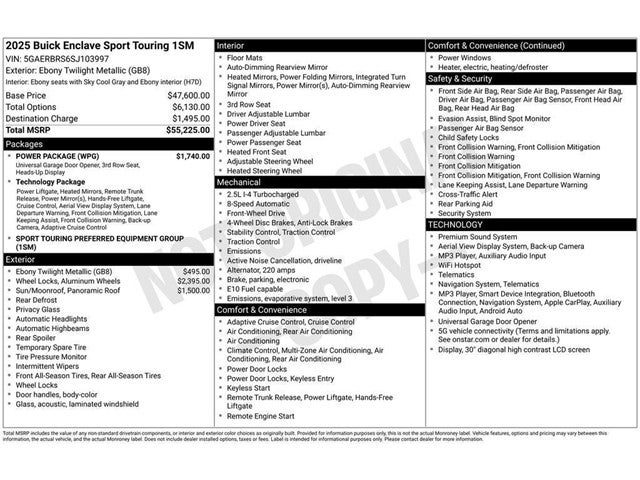 2025 Buick Enclave Sport Touring