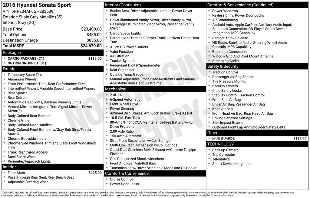 2016 Hyundai Sonata Sport