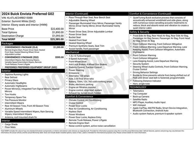 2024 Buick Envista Preferred