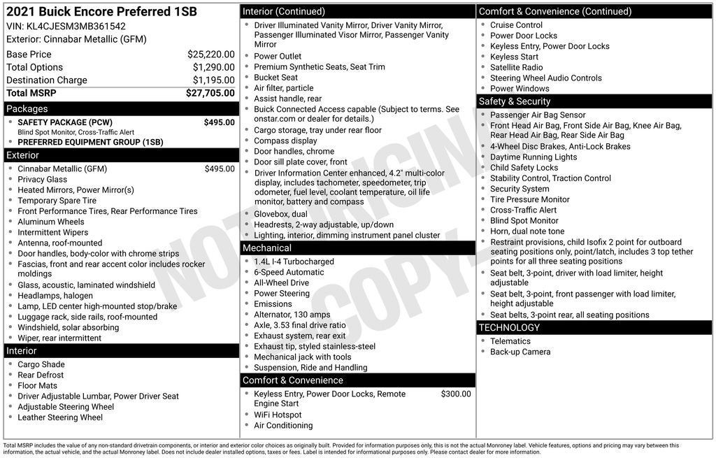 2021 Buick Encore Preferred