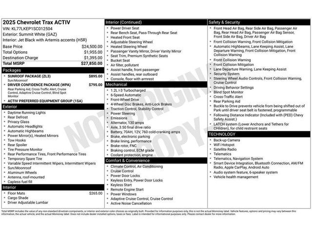 2025 Chevrolet Trax ACTIV