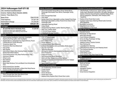 2024 Volkswagen Golf GTI 2.0T SE