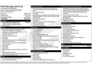 2024 Volkswagen Golf GTI 2.0T SE