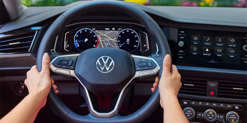 Interior of VW car.